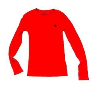 Abercrombie Kids Orange Ribbed Shirt Sz 13-14